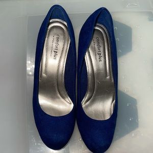 Royal Blue Velvet Comfort Plus Heels